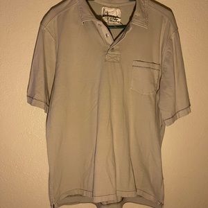 Kirra Tan Polo Size XL Distressed 100% Cotton Rag Shirt